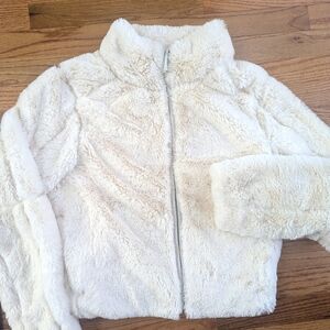 Patagonia Cream Faux Fur Jacket